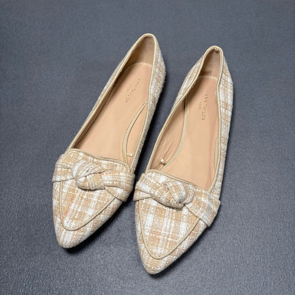 Ann Taylor Shoes - Ann Taylor Flats NWOT Size 7 beige plaid